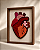 Painel Pulse Heart Fiber Art em Moldura Tabaco com Vidro | 32cm x 42cm - Imagem 1
