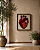 Painel Pulse Heart Fiber Art em Moldura Tabaco com Vidro | 32cm x 42cm - Imagem 2