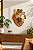 Painel de Parede Decorativo Golden Heart | Fiber Art 30cm x 40cm - Imagem 2