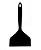 Espátula Larga com Cabo Maciço  25cm em Silicone  Preto UNYHOME. - Imagem 1