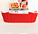 Cesto para Air Fryer 4L Quadrada Silicone Vermelho - UnyHome - Imagem 2