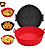 Cesto para Air Fryer 4L Quadrada Silicone Vermelho - UnyHome - Imagem 3