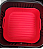 Forro para Air Fryer Quadrada 4 Litros em Silicone Vermelho UnyHome. - Imagem 2