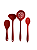 Jogo 4 Peças Em  Silicone  Vermelho  Livre de BPA . UnyHome. - Imagem 2