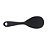Kit 2 Colheres  De Silicone Utensilio Cozinha Multiuso Preto Livre de Bpa 22,5cm UnyHome. - Imagem 2
