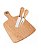 Tres  Peças Tabua com Utensilios para Queijo de 19x26x1,2cm Unyhome - Imagem 1