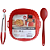 Kit 3 Peças Forro para Air Fryer Quadrada 21cm ,Pinça de 25cm e Colher de 27cm em Silicone Vermelho - UnyHome - Imagem 1
