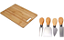 Jogo Utensílios P/ Queijo Inox 4 Peças e Tabua 24x34 cm. - Imagem 1