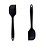 Duas Espátulas Raspador Diagonal De Silicone  Maciço Preto 27cm  Livre de BPA UnyHome. - Imagem 1