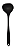 Conjunto de Concha 29,5 cm e Colher 27cm em Silicone Preto - UnyHome - Imagem 3