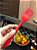 Jogo de 4 Peças - Colher de Arroz 22,5cm e 27cm, Espátula 27cm e Pinçel 21cm em Silicone Vermelho - UNYHOME - Imagem 6