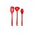 Conjunto de Utensílios de Cozinha em Silicone Vermelho - 3 Peças - UnyHome - Imagem 1