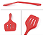 Espátula Vazada de Silicone Maciço Vermelho 30cm UNY HOME. - Imagem 5