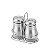 Porta Condimentos Inox Luxo de Metal c/ 2 unidades e suporte 15cm UnyHome. - Imagem 4