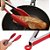 Pinça Pegador Multiuso Pegador de 25,5cm em Silicone Vermelho UnyHome. - Imagem 4