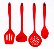 Kit 4 Peças Silicone - Inteiriço - Vermelho - Imagem 2