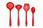 Kit 4 Peças Silicone - Inteiriço - Vermelho - Imagem 1