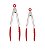 Jogo 2 Peça Pinça Pegador Multiuso de 29,5cm e 25,5cm Silicone Vermelho UNYHOME - Imagem 1