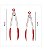 Jogo 2 Peça Pinça Pegador Multiuso de 29,5cm e 25,5cm Silicone Vermelho UNYHOME - Imagem 2