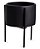 Cachepot Preto com suporte em Metal - Com 3 peças - Imagem 5