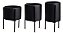 Cachepot Preto com suporte em Metal - Com 3 peças - Imagem 1