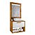Conjunto Gabinete Cuba Espelho Banheiro Naturalle Branco - Imagem 4