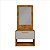 Conjunto Gabinete Cuba Espelho Banheiro Naturalle Off White - Imagem 5