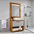 Conjunto Gabinete Cuba Espelho Banheiro Naturalle Off White - Imagem 1