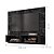 Painel Para Tv Preto Com Nicho Suspenso Nero - Imagem 2