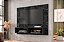 Painel Para Tv Preto Com Nicho Suspenso Nero - Imagem 5