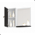 Gabinete Para Banheiro Espelheira Branco Preto - Imagem 4
