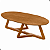 Mesa Centro Oval Para Sala Estilo Nature - Imagem 3