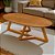 Mesa Centro Oval Para Sala Estilo Nature - Imagem 1