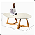 Mesa Centro Oval Para Sala Estilo Off White - Imagem 2