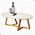 Mesa Centro Oval Para Sala Estilo Off White - Imagem 3