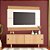 Painel Para Tv Com Detalhe Moderno Off White Freijo - Imagem 2
