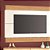 Painel Para Tv Com Detalhe Moderno Off White Freijo - Imagem 3