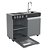 Cozinha De Brinquedo Infantil Mini Cinza Preto - Imagem 3