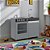 Cozinha De Brinquedo Infantil Mini Cinza Preto - Imagem 1