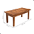 Mesa Centro 100x50 Ripada Madeira Rustica Castanho - Imagem 2