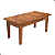 Mesa Centro 100x50 Ripada Madeira Rustica Castanho - Imagem 3