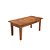 Mesa Centro 80x40 Ripada Madeira Rustica Castanho - Imagem 1