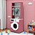 Lavadora De Brinquedo Cabideiro Quarto Infantil Branco Rosa - Imagem 1