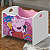 Baú Organizador De Brinquedos Peppa Rosa Branco Acetinado - Imagem 1