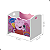 Baú Organizador De Brinquedos Peppa Rosa Branco Acetinado - Imagem 2