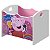 Baú Organizador De Brinquedos Peppa Rosa Branco Acetinado - Imagem 3