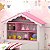 Cama Solteiro Casa Princesa Branco Rosa - Imagem 2