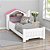 Cama Solteiro Casa Princesa Branco Rosa - Imagem 1