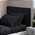 Cabeceira Em L Estofada Solteiro Design Moderno Sued Preto - Imagem 2