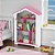 Estante Infantil Casinha Organizadora Branco Rosa - Imagem 1
